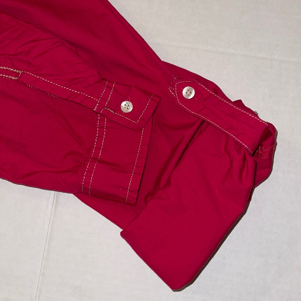 Tommy Hilfiger Cherry Red Roll-Tab Button-Up Shirt - image 7